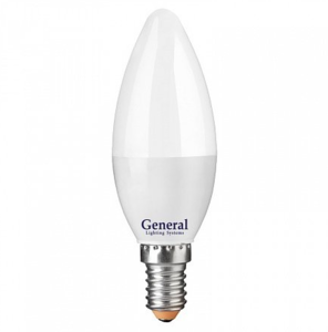 Лампа Светодиодная Свеча General GLDEN-CF-12Вт-230В-E14-6500К 970Лм