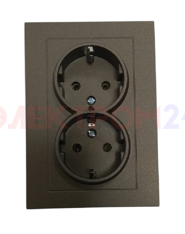 Розетка двойная RS 16-241-13 (мокка) Grano Розетка двойная RS 16-241-13 (мокка) Grano
