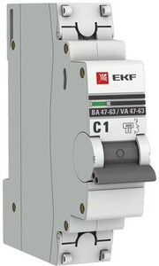 Автоматический выключатель 1P  1А (C) 4,5kA ВА 47-63 EKF PROxima