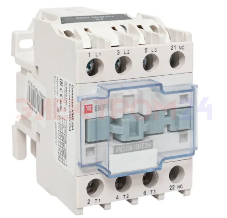 Контактор КМЭ-2 25А 1NC 230В AC EKF Контактор КМЭ-2 25А 1NC 230В AC EKF