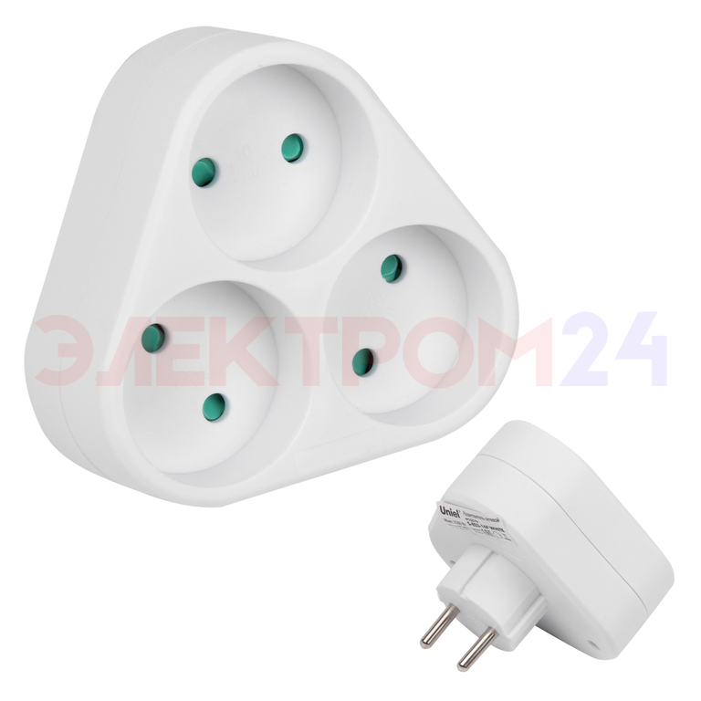 S-ES3-16F WHITE Разветвитель сетевой, б/з, 3гн, 16А, 3500Вт Белый. TM Uniel S-ES3-16F WHITE Разветвитель сетевой, б/з, 3гн, 16А, 3500Вт Белый. TM Uniel