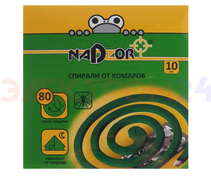 Спирали от комаров NADZOR 10шт в уп Спирали от комаров NADZOR 10шт в уп
