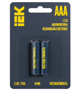 Аккумулятор GREEN Ni-MH AAA 1100мАч (2шт/блистер) IEK