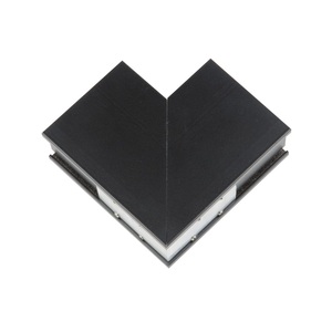 UBX-MS22/35 BLACK Коннектор для накладных магнитных шинопроводов, Угловой. Вертикальный. Черный