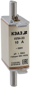 Вставка плавкая ППН-33-X3-00-10А-УХЛ3-КЭАЗ