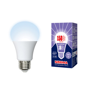 LED-A60-16W/DW/E27/FR/NR Лампа светодиодная. Форма "A", матовая. Серия Norma 6500K