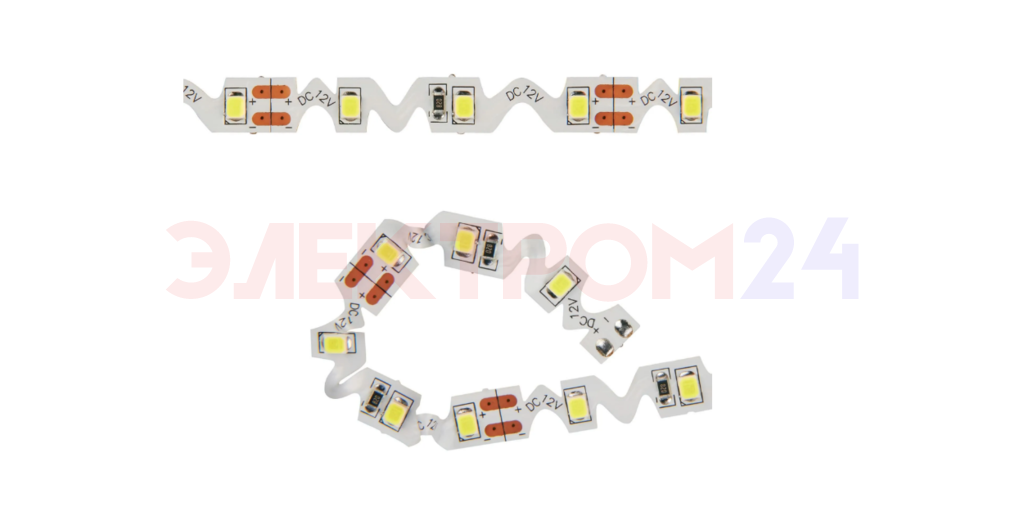 ULS-Z01 2835-60LED/m-8mm-IP20-DC12V-9,6W/m-3M-DW Фигурная гибкая светодиодная лента зиг-заг, 3м.IP20 ULS-Z01 2835-60LED/m-8mm-IP20-DC12V-9,6W/m-3M-DW Фигурная гибкая светодиодная лента зиг-заг, 3м.IP20