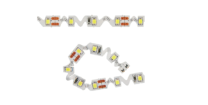 ULS-Z01 2835-60LED/m-8mm-IP20-DC12V-9,6W/m-3M-DW Фигурная гибкая светодиодная лента зиг-заг, 3м.IP20