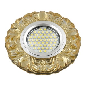 DLS-L136 GU5.3 GLASSY/YELLOW Светильник декоративный встраиваемый, серия Luciole. Без лампы, цоколь 