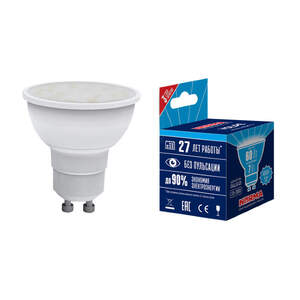 LED-JCDR-7W/NW/GU10/NR Лампа светодиодная. Форма "JCDR", матовая. Серия Norma. Белый свет (4000K)