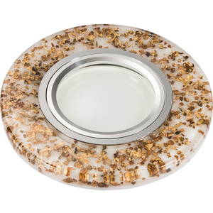 DLS-L108 GU5.3 CHROME/WHITE Светильник декоративный встраиваемый, серия Luciole. Без лампы. Доп.подс