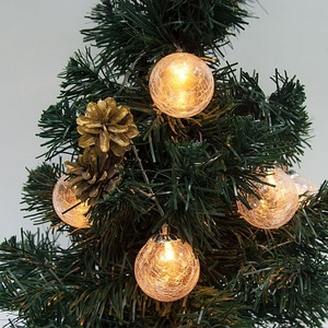 Гирлянда 6LED, цвет свечения:теплый белый, расстояние м/у подвесами:15 см, диаметр шара:5см(Белый)