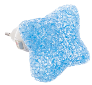 DTL-309-Звездочка/BLUE/1LED/0,1W Светильник-ночник. Выключатель на корпусе. Блистер