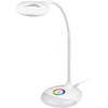 TLD-535 White/LED/250Lm/5500K/Dimmer Св/ник наст/ный с ночником RGB 4W. С аккум (Белый) Uniel