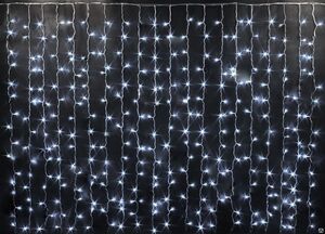 Гирлянда светодиодная  3*6м. 600Led, Cold white холодный белый,(1,5-2м) 220В
