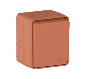 ATLASDESIGN PROFI IP54 О/У 1-клавишный ВЫКЛЮЧАТЕЛЬ, сх.1, 10АХ, ТЕРРАКОТОВЫЙ