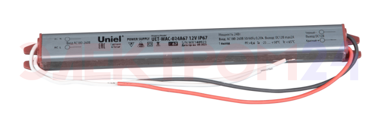 UET-WAC-024A67 12V IP67 Блок питания ультратонкий, 24Вт. Металлический корпус. TM Uniel, UET-WAC-024A67 12V IP67 Блок питания ультратонкий, 24Вт. Металлический корпус. TM Uniel,