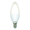 LED-C37-6W-4000K-E14-FR-SLS Лампа светодиодная. Форма свеча. матовая. Белый свет 4000K. ТМ Volpe