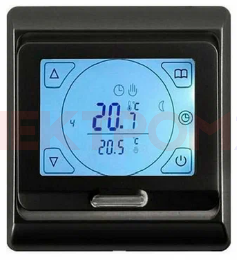 INTERMO E-91.716 терморегулятор сенсорный програмируемый (ЧЕРНЫЙ) INTERMO E-91.716 терморегулятор сенсорный програмируемый (ЧЕРНЫЙ)