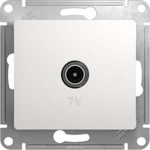 GLOSSA TV РОЗЕТКА оконечная 1DB, механизм, БЕЛЫЙ