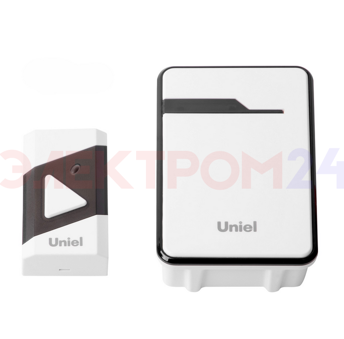 UDB-016W-R1T1-38S-150M-WH-BL Звонок беспроводной. Радиус действия 150м. Белый с черным. ТМ Uniel UDB-016W-R1T1-38S-150M-WH-BL Звонок беспроводной. Радиус действия 150м. Белый с черным. ТМ Uniel