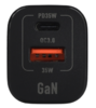 Сетевое зарядное устройство GoPower GPQC09  1USB+1Type-C 35W QC3.0 GAN черный