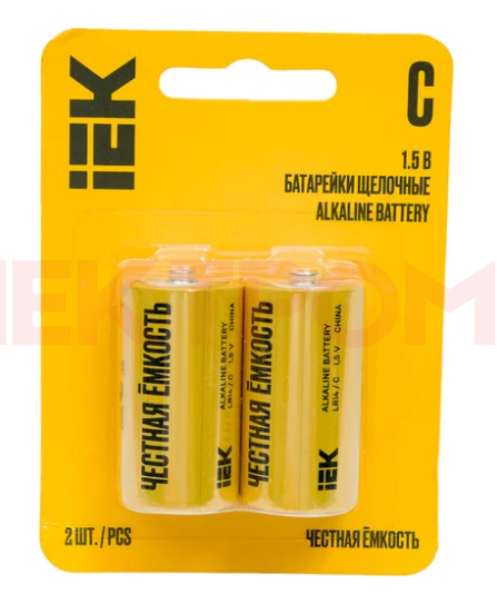 Батарейка щелоч. Alkaline LR14/C (2шт/блистер) IEK Батарейка щелоч. Alkaline LR14/C (2шт/блистер) IEK