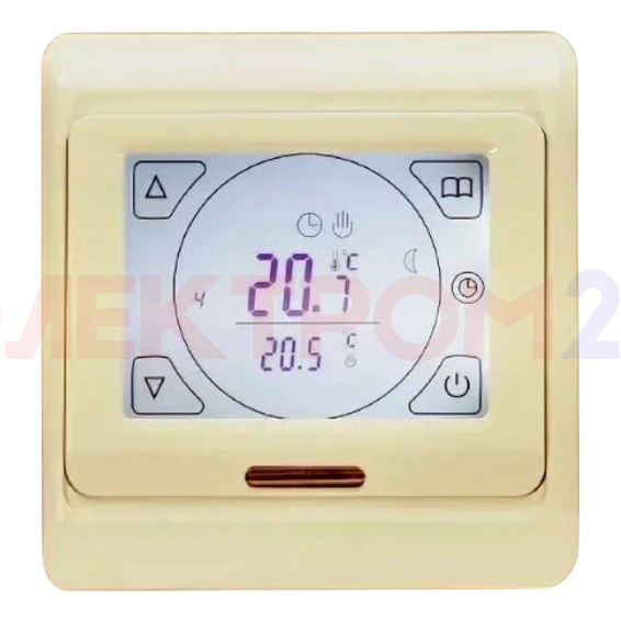 INTERMO E-91.716 терморегулятор сенсорный програмируемый (БЕЖЕВЫЙ) INTERMO E-91.716 терморегулятор сенсорный програмируемый (БЕЖЕВЫЙ)