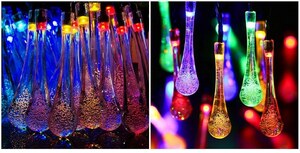 Гирлянда с/д "Капля" BLUE на солнечной батарее 20Led, 5м, IP65