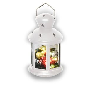 ULD-L1220-012/TTB/WW WHITE Фонарь со светодиодной гирляндой внутри, на батарейке (в к.н.)  12*20 см.