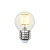LED-G45-6W/NW/E27/CL PLS02WH Лампа светодиодная. Форма "шар", прозрачная. Sky. 4000K Uniel