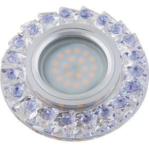 DLS-L120 GU5.3 CHROME/CLEAR+PURPLE Светильник декоративный встраиваемый, серия Luciole. Без лампы, G