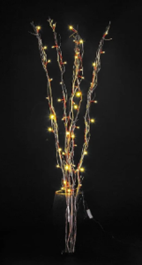 Ветки серебряные 120см 50 белых LED 2700К 230V, LD206B-indoor