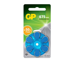 GP Элемент питания ZA675-D6 (6) для слуховых аппаратов