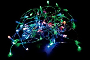 Гирлянда 230V 20LED мульти, 3,6W  IP20, шнур 1,5м 0,5мм, CL02