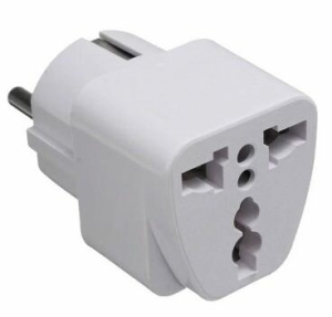 S-GES1-10S WHITE Переходник сетевой, 10А, 2500Вт, с заземлением. Белый. ТМ Uniel
