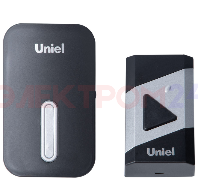 UDB-095W-R1T1-38S-BL-SL Звонок электронный. 220В. Радиус действия 150 м. Черный с серебристым. ТМ Un UDB-095W-R1T1-38S-BL-SL Звонок электронный. 220В. Радиус действия 150 м. Черный с серебристым. ТМ Un
