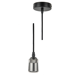 DLC-T-S31/E27 TS/1M/BL PEARL BLACK Патрон декоративный, серия «Techno», с проводом (1м) и креплением