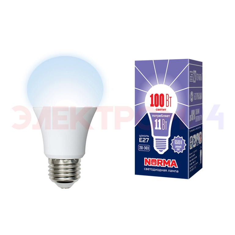 LED-A60-11W/DW/E27/FR/NR Лампа светодиодная. Форма "A", матовая. Серия Norma.6500K LED-A60-11W/DW/E27/FR/NR Лампа светодиодная. Форма "A", матовая. Серия Norma.6500K