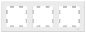 ATLASDESIGN 3-постовая РАМКА, универсальная, БЕЛЫЙ