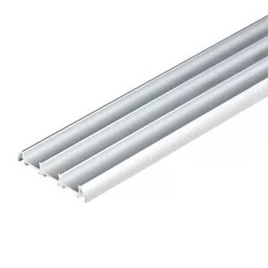 UFE-A08 SILVER 200 POLYBAG Накладной профиль для светодиодной ленты, алюминий. Длина 200 см