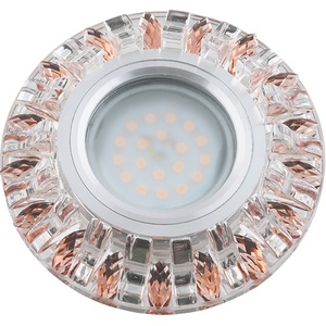 DLS-L121 GU5.3 CHROME/CLEAR+BRONZE Светильник декоративный встраиваемый, серия Luciole. Без лампы, ц