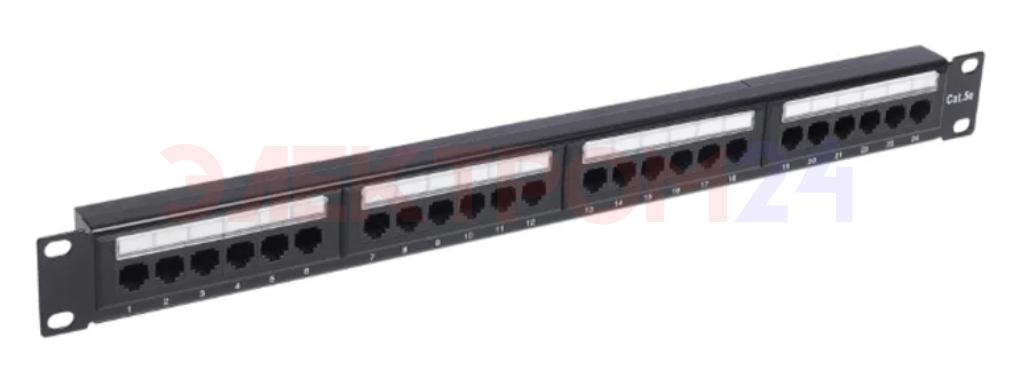 Патч-панель 19 1U, 24 порта, Cat 5е NetLink Патч-панель 19 1U, 24 порта, Cat 5е NetLink