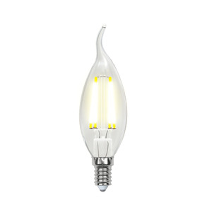 LED-CW35-13W/3000K/E14/CL PLS02WH Лампа светодиодная. Форма "свеча на ветру", прозрачная. Серия Sky.
