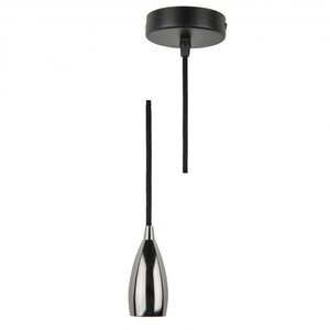DLC-T-S32/E27 TS/1M/BL PEARL BLACK Патрон декор. «Techno»,провод (1м) металл. черный/жемчуг