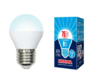 LED-G45-9W/NW/E27/FR/NR Лампа светодиодная. Форма "шар", матовая. Серия Norma. (4000K). Volpe.