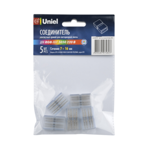 UTC-K-14/B67-RGB CLEAR 005 POLYBAG Соед. контакт. прям. св/ых лент 220В 5050 RGB 4конт.