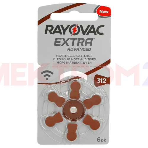 RAYOVAC EXTRA ZA312 (G3) (6BL) батарейка для слуховых аппаратов RAYOVAC EXTRA ZA312 (G3) (6BL) батарейка для слуховых аппаратов