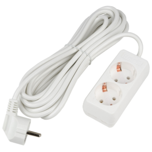 S-GCU2-5 WHITE Удлинитель серии Ultra. шнур 5м.. 2 гнезда. 16A. с-з. Белый. TM Uniel