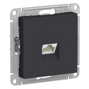 ATLASDESIGN РОЗЕТКА компьютерная RJ45, механизм, КАРБОН